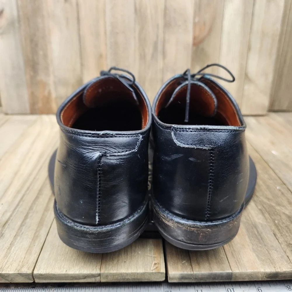 Brooks Brothers Cap Toe Oxford Dress Shoes Mens 9 D Black Leather 35922026